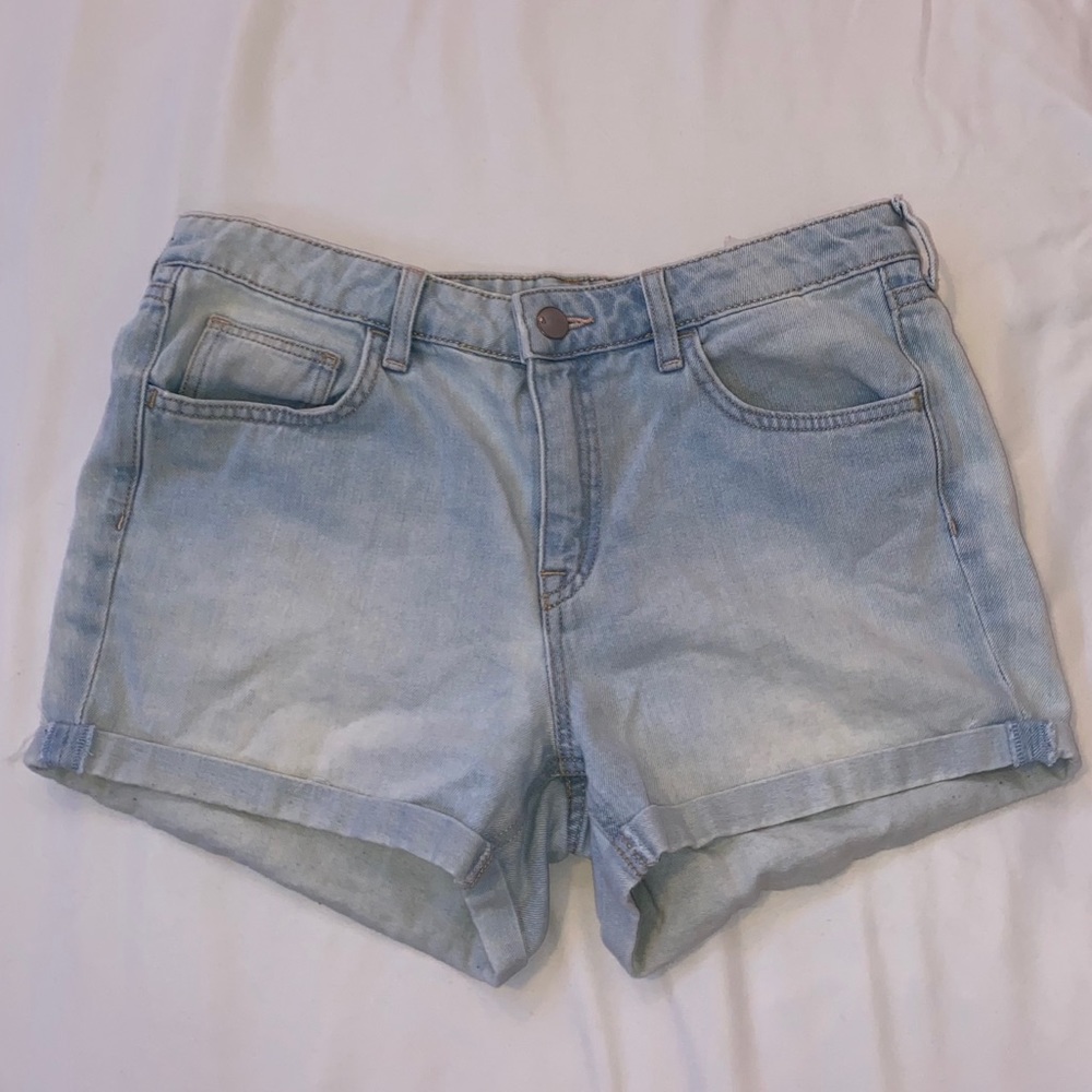 H&M light blue DENIM shorts